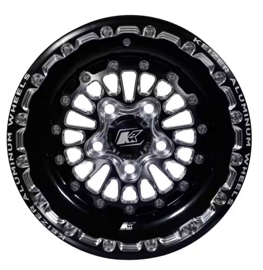 Keizer Aluminum Racing Wheels "Veelvoud"  Double Beadlock, Polished