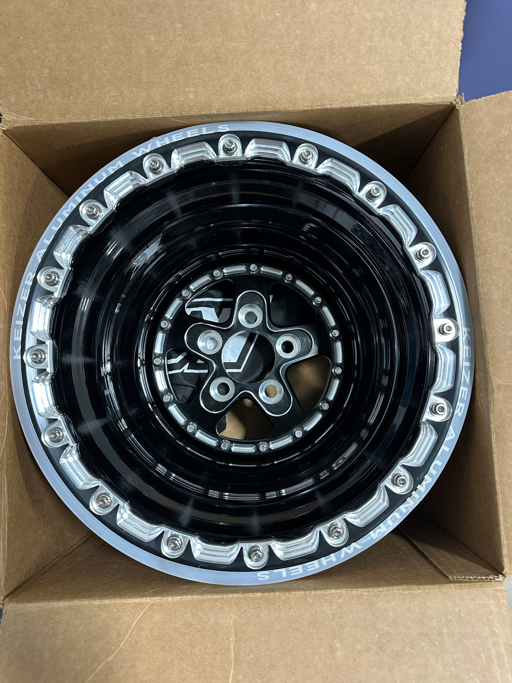 Keizer Aluminum Racing Wheels "Full House"  Single Beadlock, Black and Machined