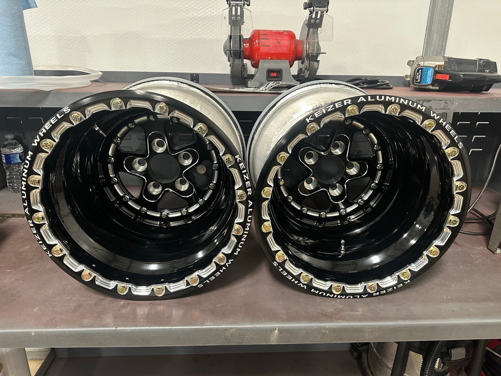 Keizer Aluminum Racing Wheels "Full House"  Single Beadlock, Black and Machined