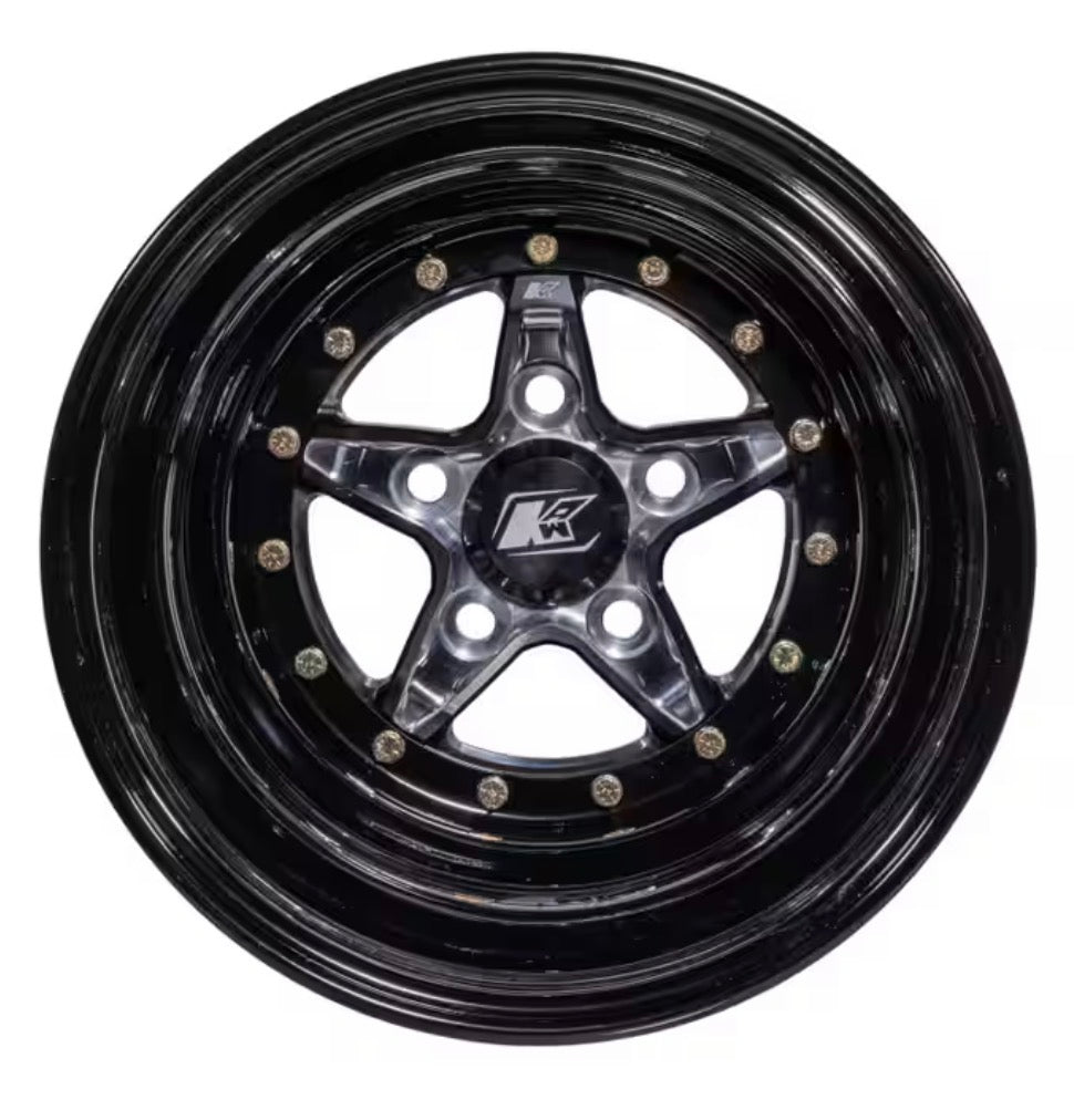 Keizer Aluminum Racing Wheels "Verbrand"  Non Beadlock, Black and Machined finish