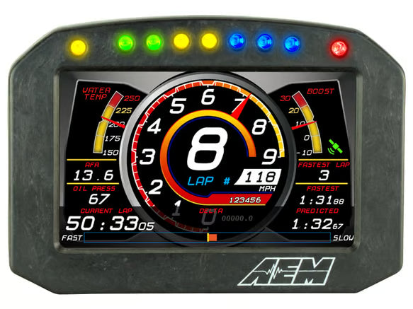 AEM CD-5F Carbon Flat Panel Non-Logging/ Non-GPS Display Part #  30-5600F